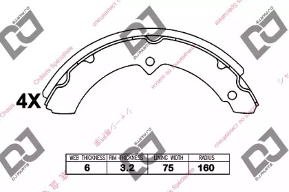 Комлект тормозных накладок DJ PARTS BS1224